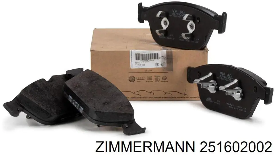 Do koszyka 251602002 Zimmermann Klocki hamulcowe przednie tarczowe