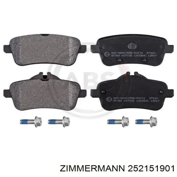 Okładziny (klocki) do hamulców tarczowych tylne Zimmermann 252151901 cena, od 26,67 USD