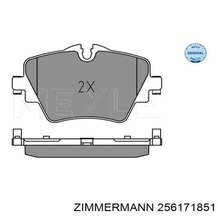 Do koszyka 256171851 Zimmermann Klocki hamulcowe przednie tarczowe