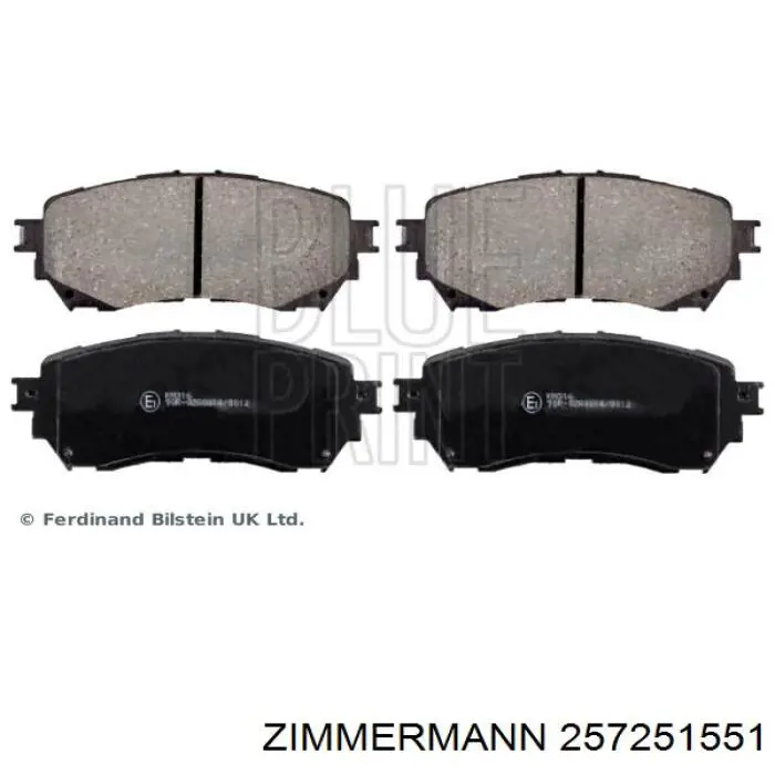 Do koszyka 257251551 Zimmermann Klocki hamulcowe przednie tarczowe