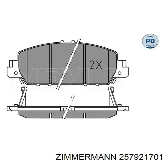Do koszyka 257921701 Zimmermann Klocki hamulcowe przednie tarczowe