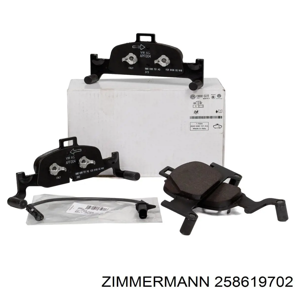 Do koszyka 258619702 Zimmermann Klocki hamulcowe przednie tarczowe