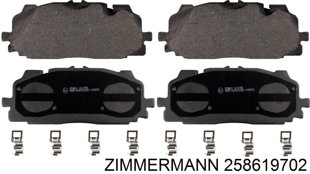Klocki hamulcowe przednie tarczowe Zimmermann 258619702 cena, od 67,47 USD