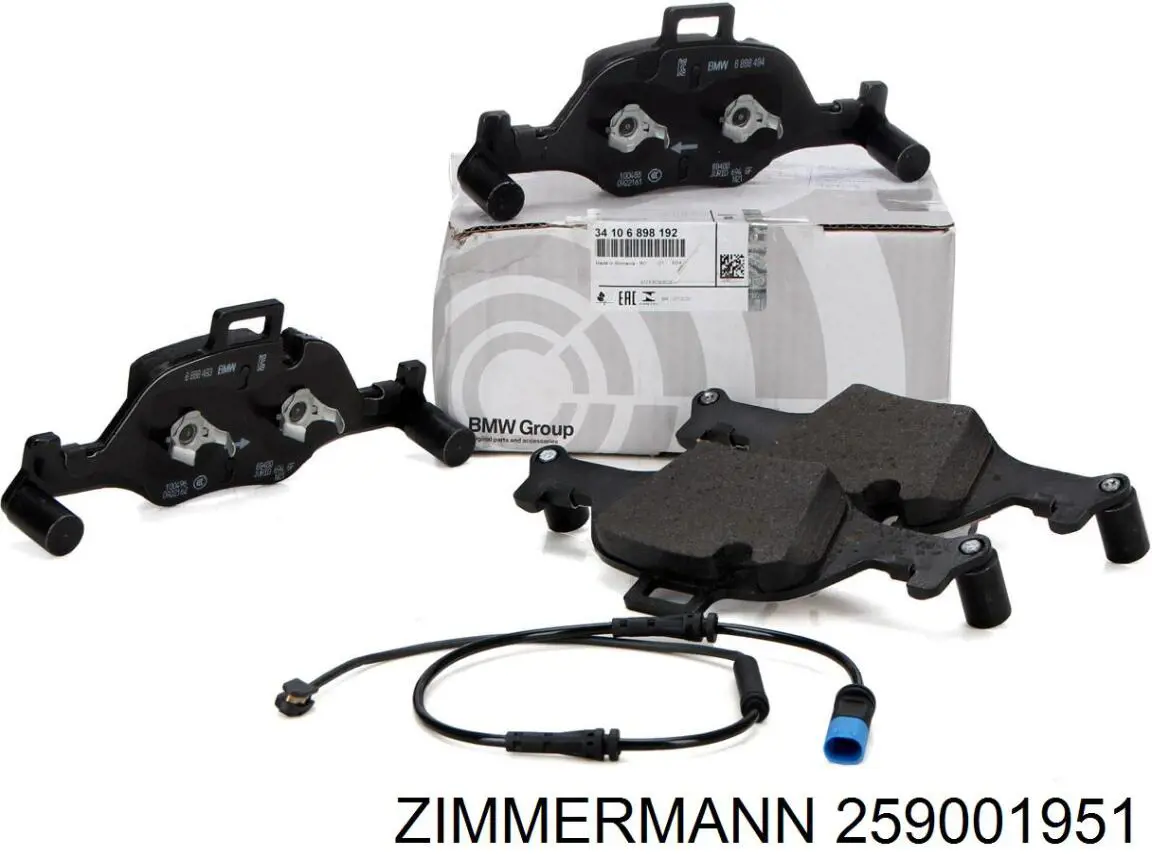 Klocki hamulcowe przednie tarczowe Zimmermann 259001951 cena, od 73,74 USD