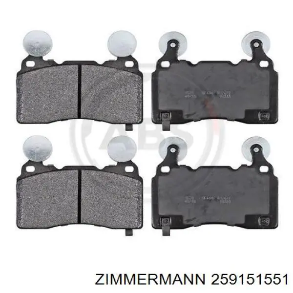 259151551 Zimmermann Klocki hamulcowe przednie tarczowe