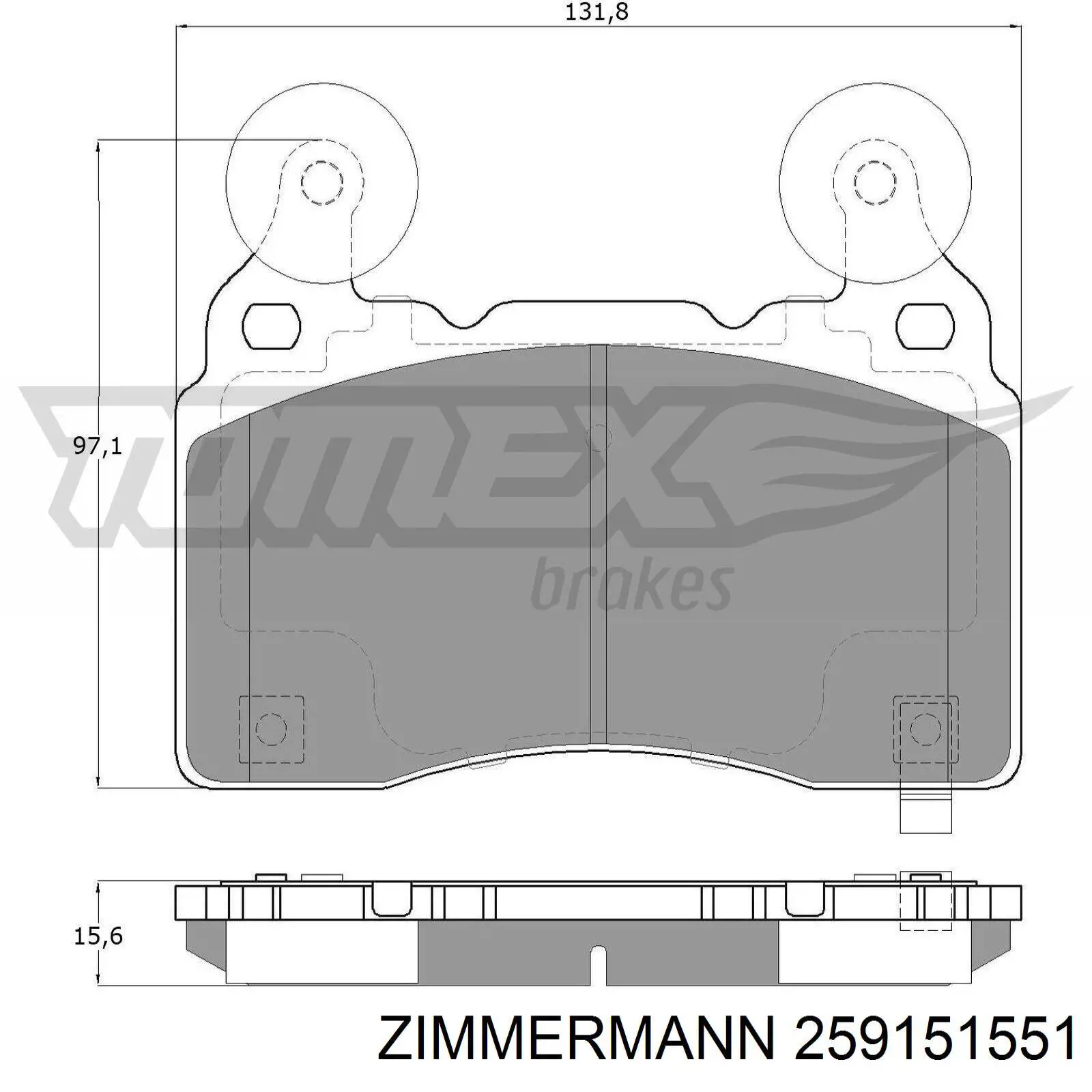 Do koszyka 259151551 Zimmermann Klocki hamulcowe przednie tarczowe