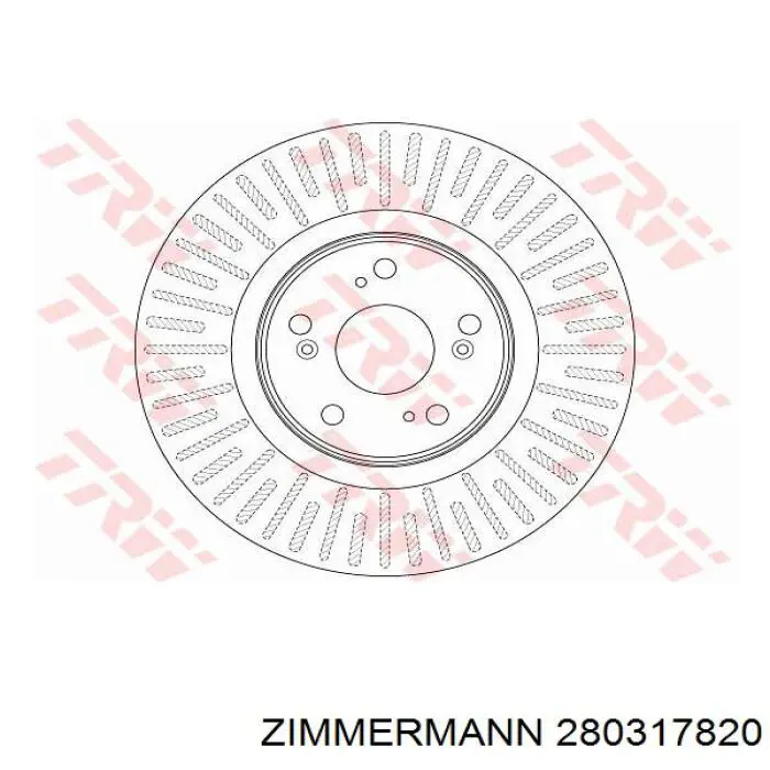 Do koszyka 280317820 Zimmermann Tarcza hamulcowa przednia