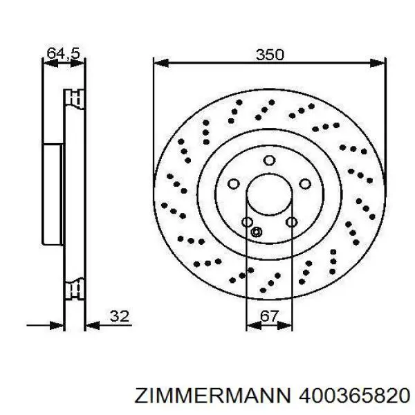 Do koszyka 400365820 Zimmermann Tarcza hamulcowa przednia