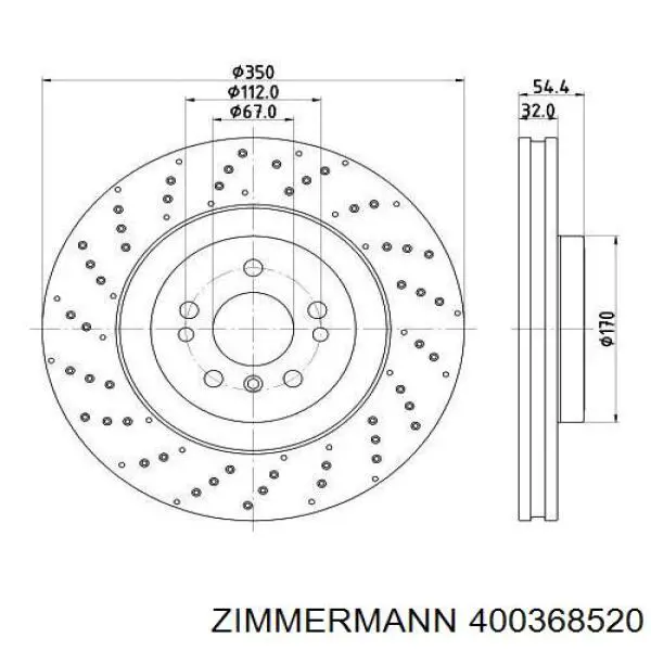 Do koszyka 400368520 Zimmermann Tarcza hamulcowa przednia