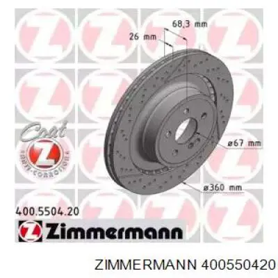 A2124230412 Mercedes Tarcza hamulcowa tylna