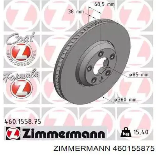 Tarcza hamulcowa przednia 95535140260 Porsche