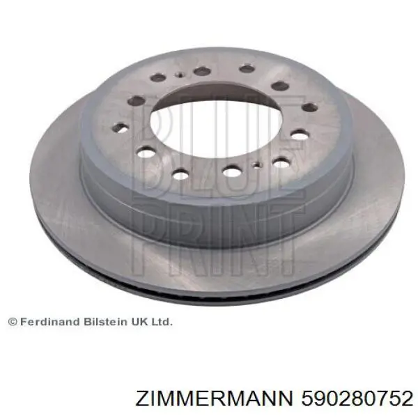 Do koszyka 590280752 Zimmermann Tarcza hamulcowa tylna