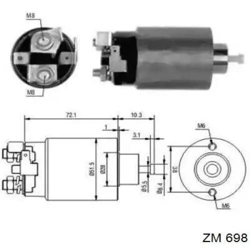 Do koszyka F32Z11390C Ford Elektromagnes rozrusznika