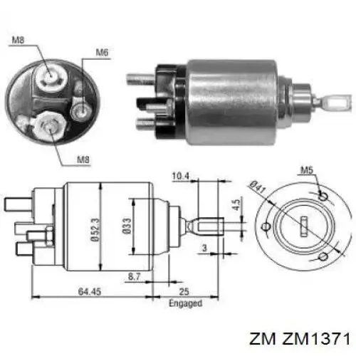 ZM1371 ZM elektromagnes rozrusznika