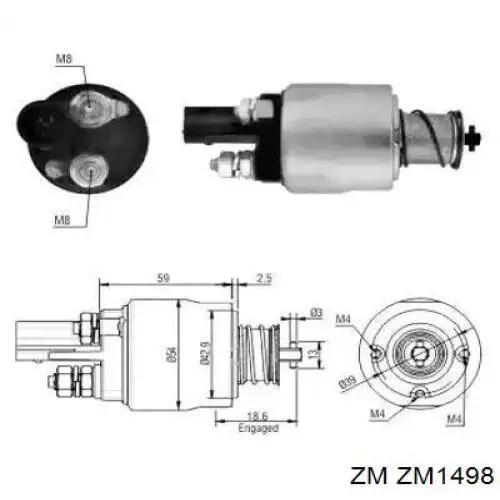 ZM1498 ZM Elektromagnes rozrusznika