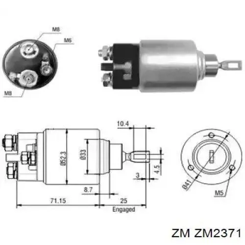 ZM2371 ZM Elektromagnes rozrusznika