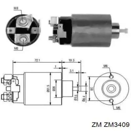 A0011524410 Mercedes Elektromagnes rozrusznika