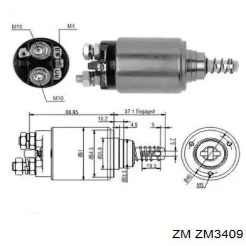 Elektromagnes rozrusznika Mercedes A0011524410 cena, od 23,54 USD