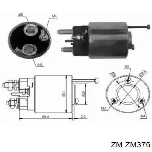 ZM376 ZM Elektromagnes rozrusznika