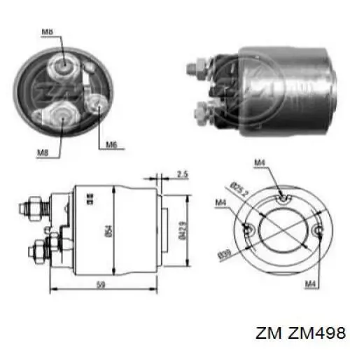 Elektromagnes rozrusznika ZM ZM498 cena, od 38,22 USD