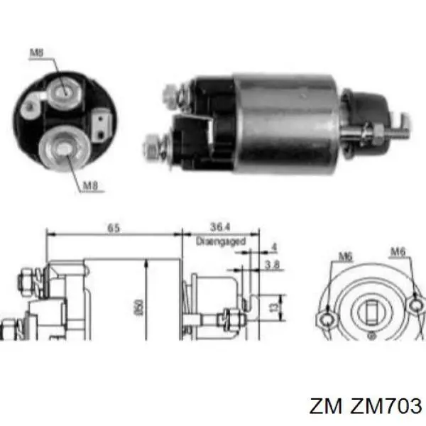 ZM703 ZM Elektromagnes rozrusznika