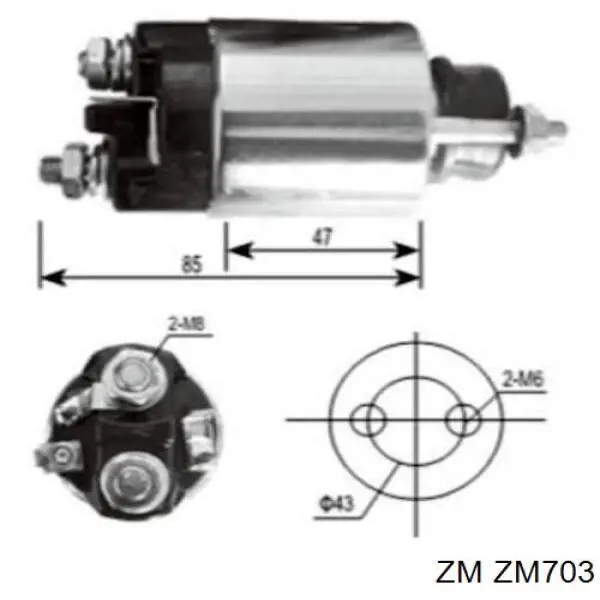 Elektromagnes rozrusznika ZM ZM703 cena, od 30,14 USD