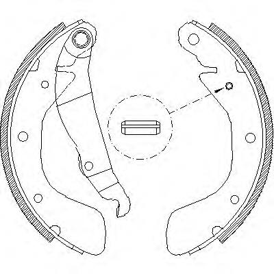 Z4398.00 Woking klocki hamulcowe tylne bębnowe