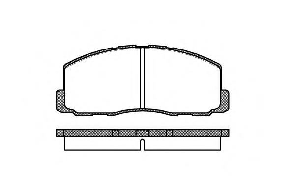 Klocki hamulcowe przednie tarczowe MB500960 Mitsubishi
