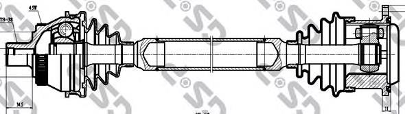 Półoś napędowa przednia lewa VAG 8D0407451QX cena, od 158,37 USD