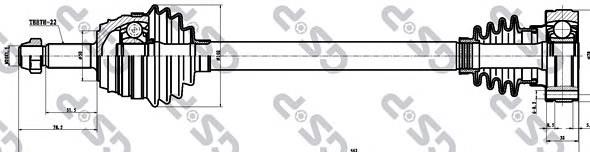 Półoś napędowa przednia lewa GSP 253004 cena, od 49,37 USD