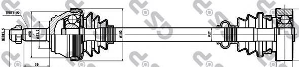 Półoś napędowa przednia lewa Trakmotive/Surtrack 301020 cena, od 100,52 USD