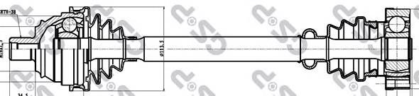 Półoś napędowa przednia GSP 261003 cena, od 115,70 USD
