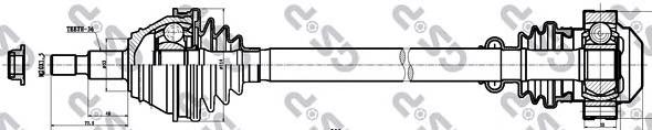 Półoś napędowa przednia prawa VAG 1J0407272BJ cena, od 127,02 USD