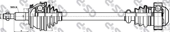 Półoś napędowa przednia lewa GSP 261105 cena, od 143,33 USD