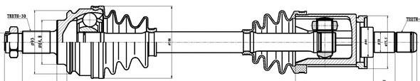 TDS0019 Magneti Marelli półoś napędowa przednia lewa