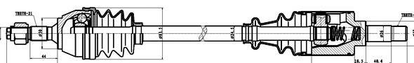 Półoś napędowa przednia lewa Peugeot/Citroen 327250 cena, od 78,87 USD