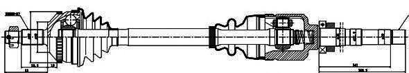 3273S4 Peugeot/Citroen półoś napędowa przednia prawa