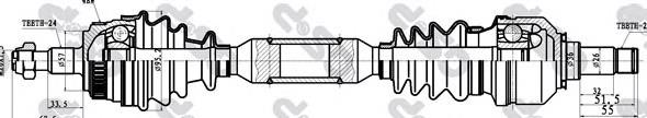 1683603172 Mercedes Półoś napędowa przednia lewa
