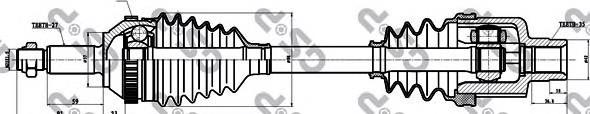 1023209 Ford Półoś napędowa przednia prawa