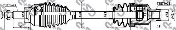 4132634 Ford półoś napędowa przednia prawa