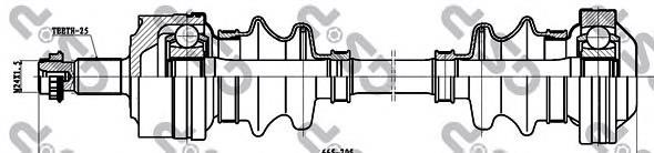 235001 GSP półoś tylna