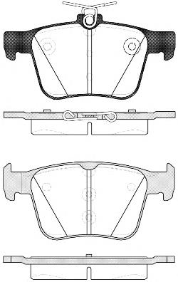 ADV184243 Blue Print Okładziny (klocki) do hamulców tarczowych tylne