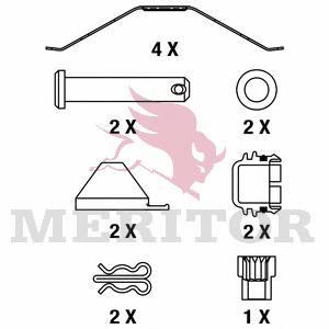 MDP3095K Arvin Meritor Klocki hamulcowe przednie tarczowe