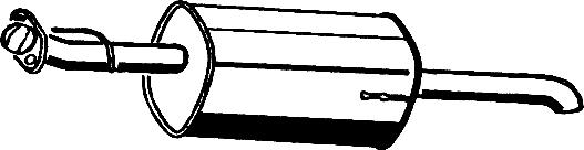 Tłumik, tylna część Opel Astra F69