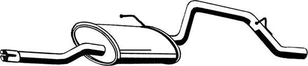 Tłumik, tylna część Opel Agila H00