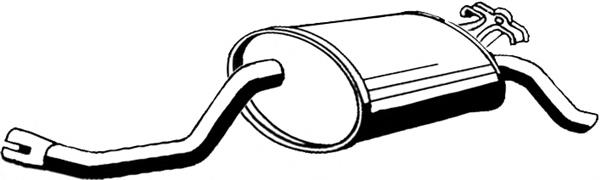 Tłumik, tylna część Mercedes E W124