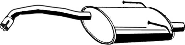 Tłumik, tylna część Fiat Panda 2 169A