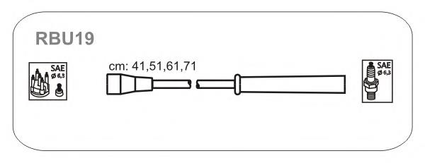 Zestaw przewodów wysokiego napięcia 7700866923 Renault (RVI)