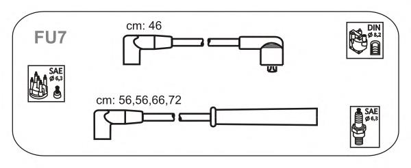 Zestaw przewodów wysokiego napięcia Ford Sierra 2 GBG, GB4