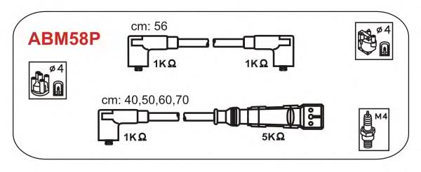 ABM58P Janmor zestaw przewodów wysokiego napięcia